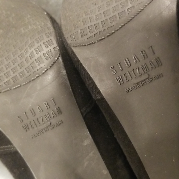 đź’•STUART WEITZMANđź’• Highland Suede Over-the-Knee Boots ~ Black 7.5 - Picture 15 of 16